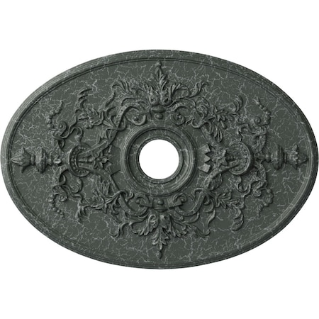 Ekena Millwork Alexa Medallion (Canopies up to 5 5/8"), 30 3/4"W x 21 1/4"H x 3 7/8"ID x 1 5/8"P, Athenian Green CM21X30ALAGC